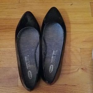 Black Dr. Scholl's flats